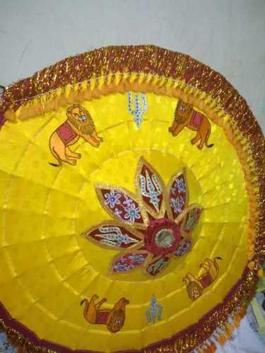 Yellow Fancy Amman Temple Umbrella