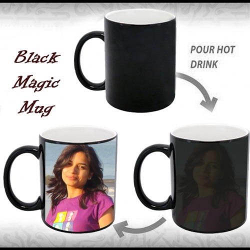 LKT Photo Printed Coffee Magic Mugs - Ceramic 3.25x3.75 inches 325 ml Capacity Black Color | Microwave & Dishwasher Safe BPA Free Eco-Friendly