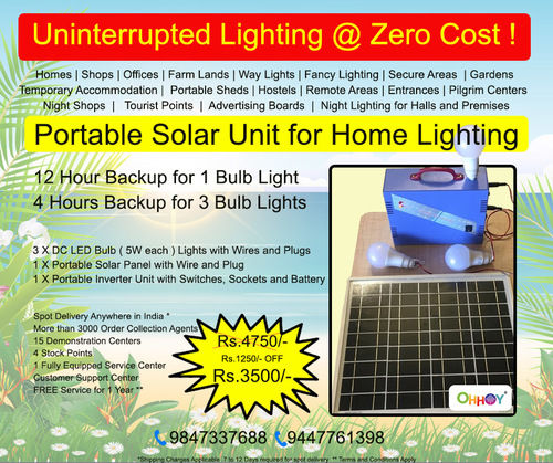 Portable Home Solar Lighting Kit