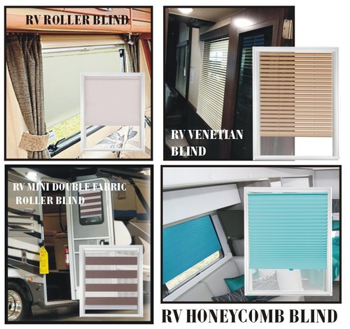 RV Window Blinds - Fabric and Aluminum Options | Anti-UV Protection, Horizontal Patterns, Versatile Shades for RV Windows