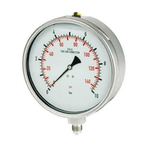 Chemical Sealed Pressure Gauge Dial Material: Plastic