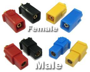 EC2 2.0mm Male and Female Bullet Connectors Plugs for RC Battery