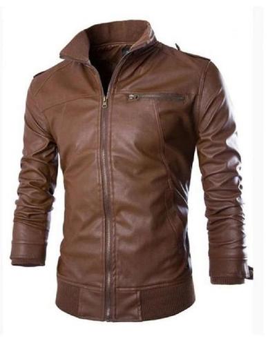 Light Brown Mens Fancy Leather Jackets