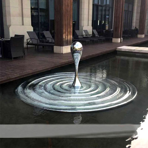 Metal Stainless Steel Water Drop Sculpture