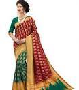 Various Colors Are Available Printed Banarasi Saree For Womens