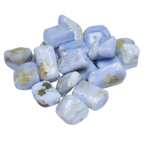 Natural Blue Lace Fine Tumble Stone For Vastu Correction