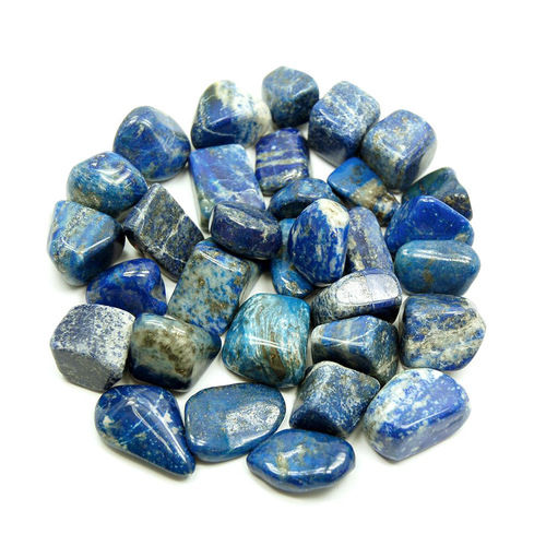 White Blue Natural Lapis-Lazuli Tumble Gemstone For Vastu Correction