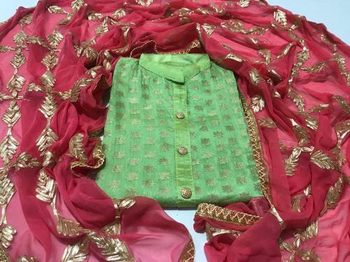 Green Printed Salwar Suit Dress