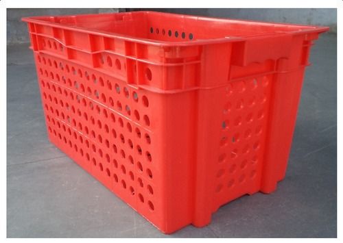 Polypropylene Red Color Plastic Crate