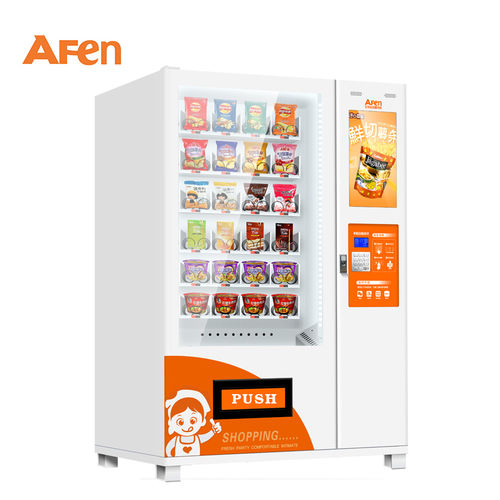 White Afen Automatic Self Combo Drink Snack Vending Machines