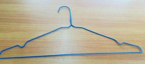 Blue Plastic Coated Wire Hanger