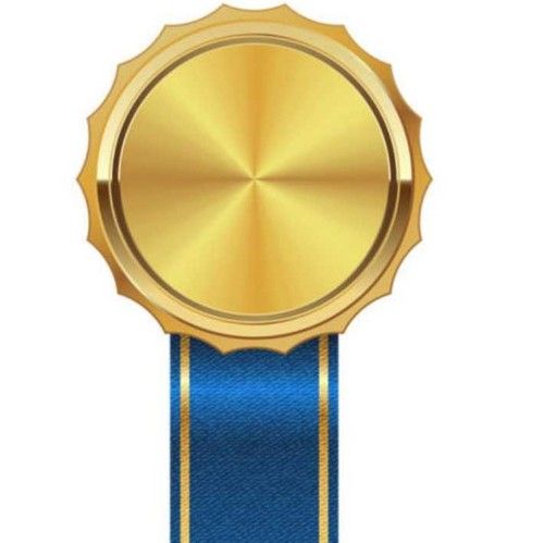 Scratch Resistant Gold Plated Medal