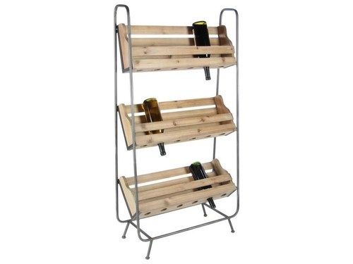 3 Shelves Wooden Rack  No Assembly Required