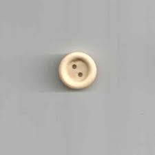 White Wooden Round Button With Two Hole