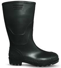 Male Black Gumboots With PVC Sole 