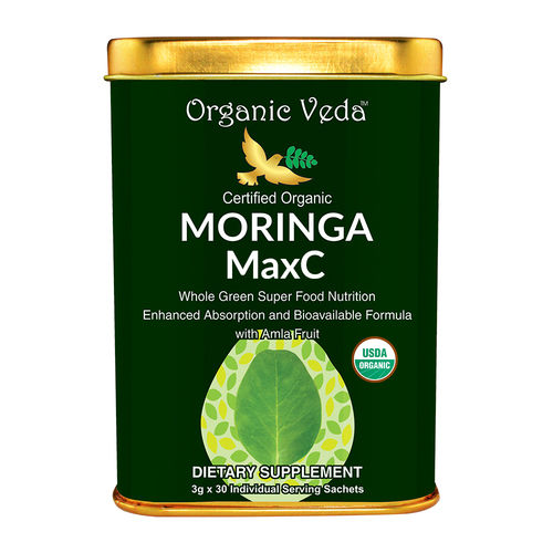 Maxc Moringa Oleifera Leaf Powder Ingredients: Stevia Extract And Orange Flavour.