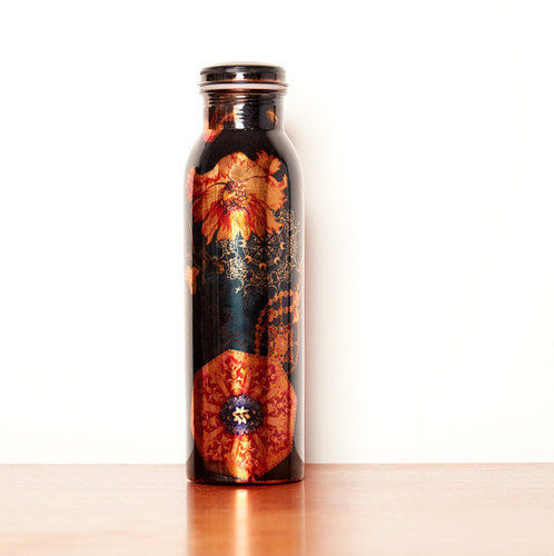 Copper Bottle - 900 ML, Art Print Opaque Design | Anti-inflammatory, Antioxidant, Antimicrobial, Modern Style