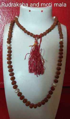 Rudraksha And Moti Mala