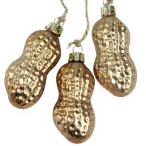 Bright Golden Glass Christmas Ornament Peanuts 