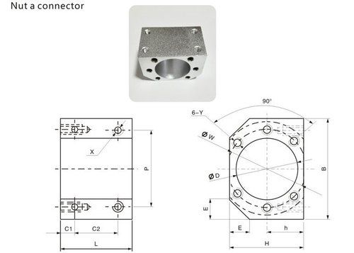 Silk Bar Support Block Nut A Connector