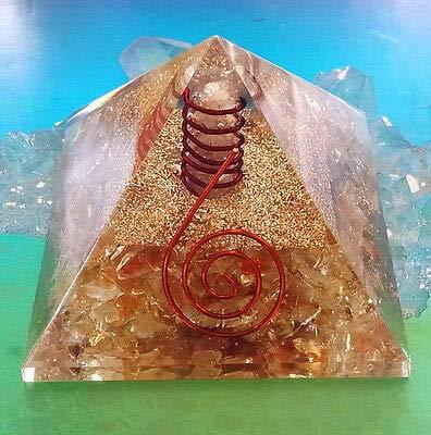 Eco-Friendly Citrine Orgone Pyramid 50Mm