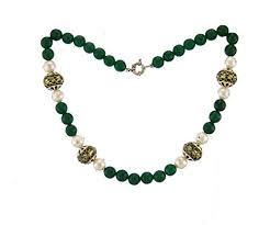 Dark Green Beads Mala Gender: Women