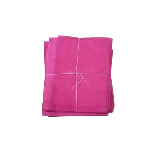 Plain Pink Cotton Saree Fall