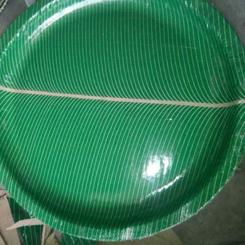 Handloom Box Sequence Sarees Disposable Green Laminated Buffet Plates