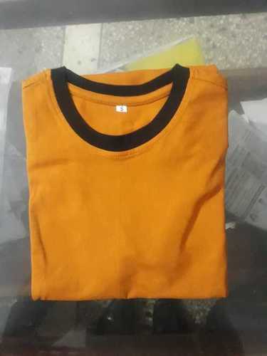 Orange Round Neck Women T-Shirt