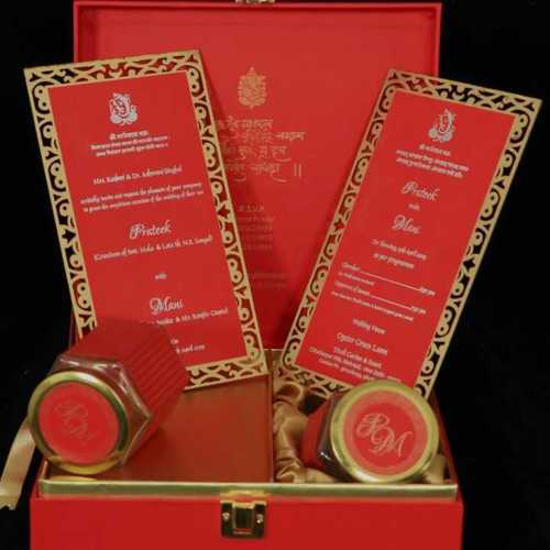 Wedding Cards Box With Jars Size: Vary