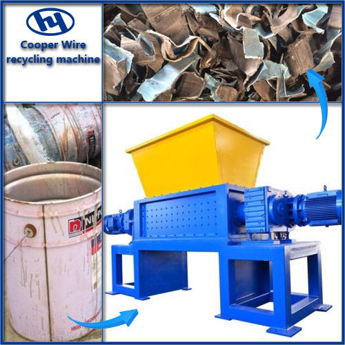 Custom Color Metal Shredder Machine , High Torque Waste Steel Drum