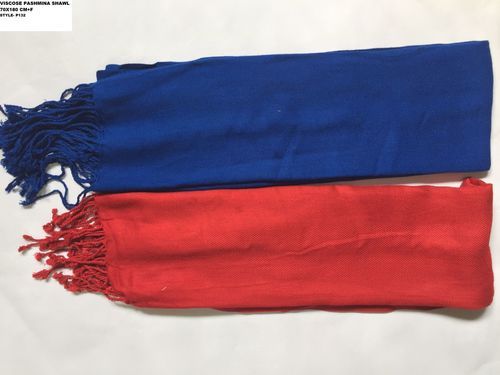 Red And Blue 100 % Viscose Pashmina Shawls