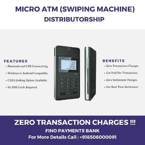 Fino Payments Bank - Micro ATM (Swiping Machine)