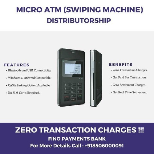 High Accuracy Fino Payments Bank - Micro Atm (Swiping Machine)