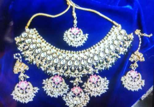 Kundan Meena Necklace Set 