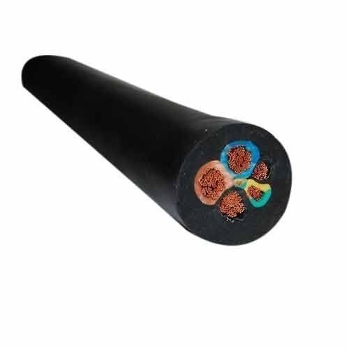 Tough Rubber-Sheathed Cable - Black Rubber Outer Sheath, Waterproof and Abrasion-Resistant Insulation