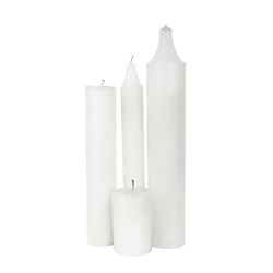 White Plain Pillar Candles Use: Religious Activity