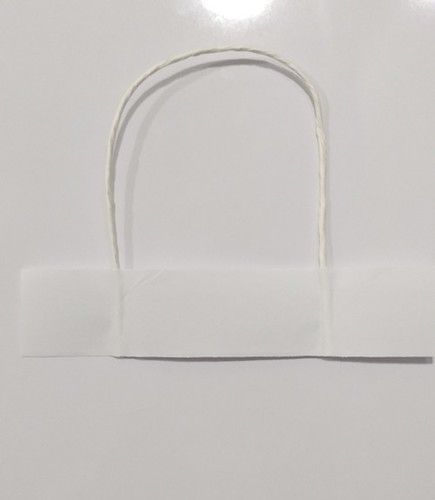 White Twisted Paper Handle Size: 12