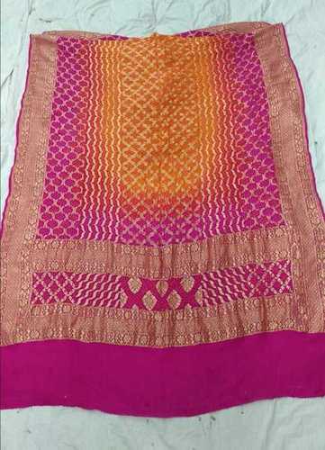 Crepe Silk Bandhani Banarasi Dupatta