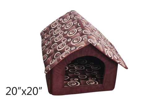 Brown Dog Hut House 20" X 20"