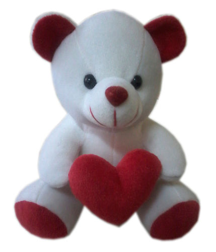 White And Red Soft Chubby Teddy Bear