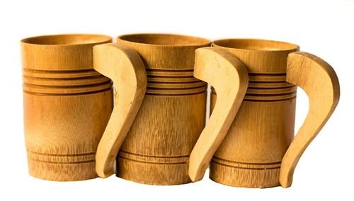 Polished Fancy Pure Wooden Mugs