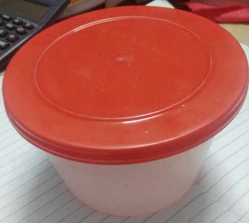 Plain Plastic Food Storage Box - Eco-Friendly Disposable Solution, Round Shape, Leak Proof, Translucent White, Smooth Texture