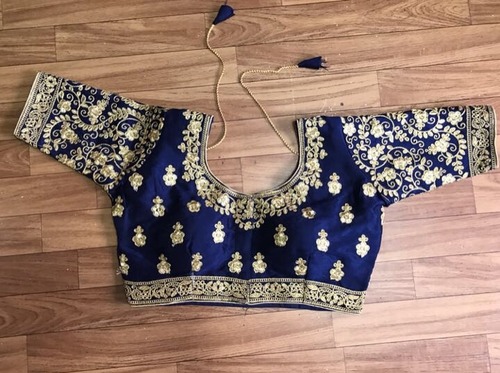 Blue Skin Friendliness Designer Blouse