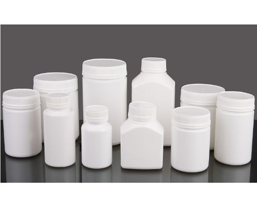 White Pharmaceutical HDPE Plastic Bottle