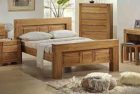 Brown Wooden Double Bed Carpenter Assembly