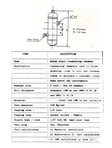 Carbon Steel Condensate Pot