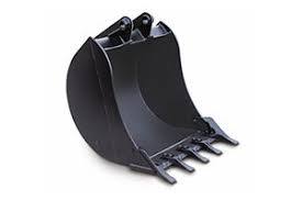 Black Earth Moving Backhoe Bucket