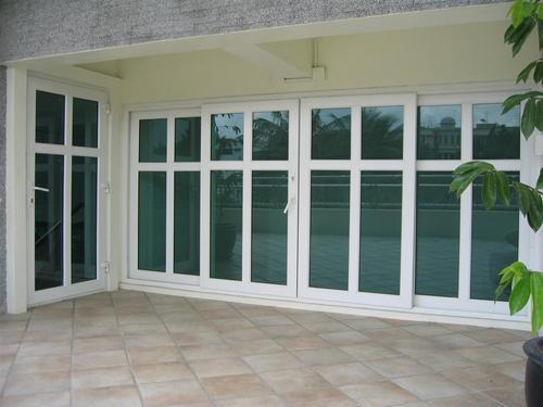 White Fixed Automatic Sliding Doors