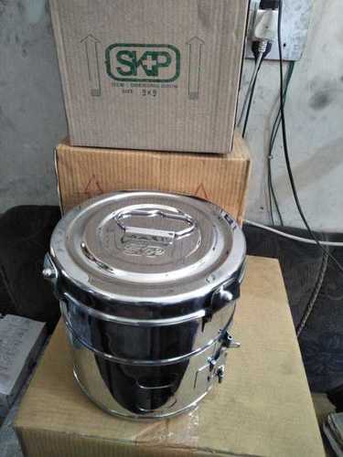 Silver Stainless Steel Dressing Drum